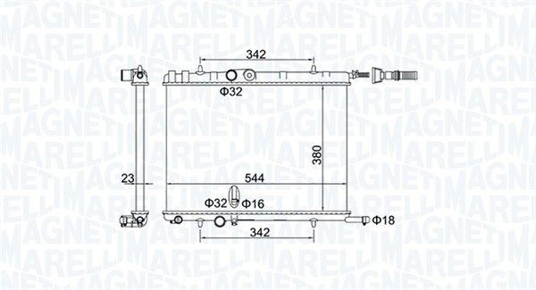 350213193400 Magneti Marelli Радіатор охолодження двигуна